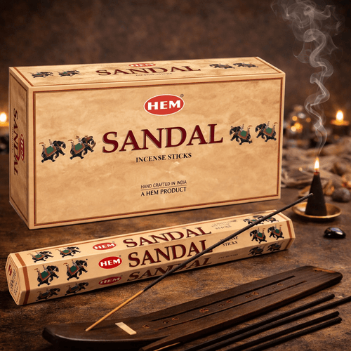 HEM Sandal Incense Sticks (Sandalo) – Pack of 6 (120 Sticks) - Taaf Trade LLC