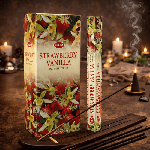HEM Strawberry Vanilla Incense Sticks – Pack of Six 20‑Stick Tubes - Taaf Trade LLC