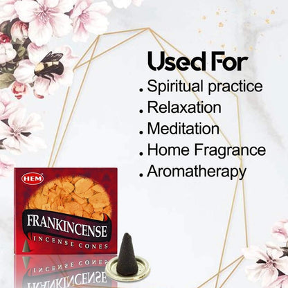 HEM Frankincense Incense Cones – 12 Packs