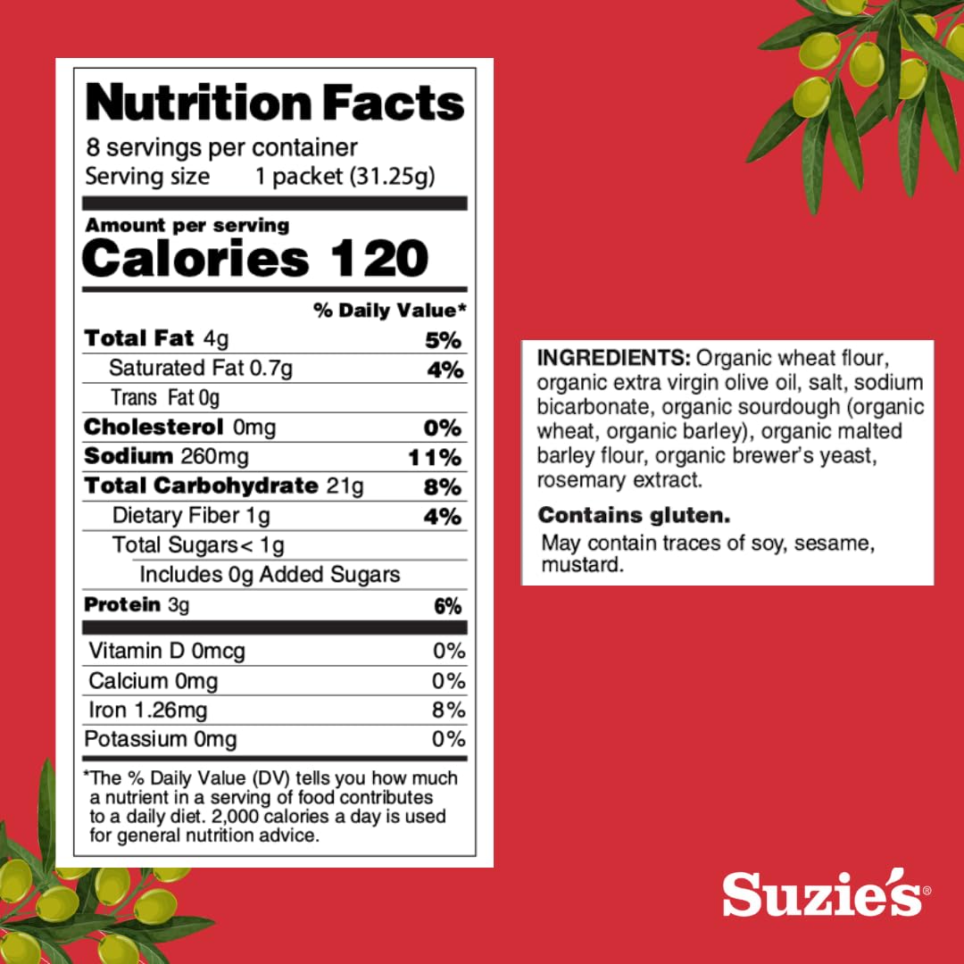 Suzie’s Organic Saltine Crackers with Extra Virgin Olive Oil