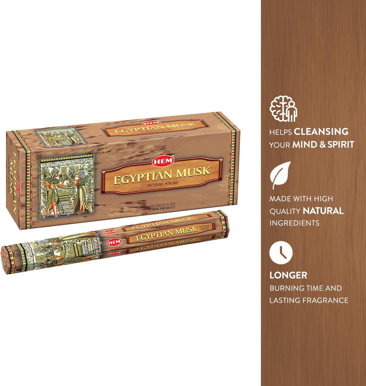 HEM Egyptian Musk Incense – Box of Six 20 Gram Tubes
