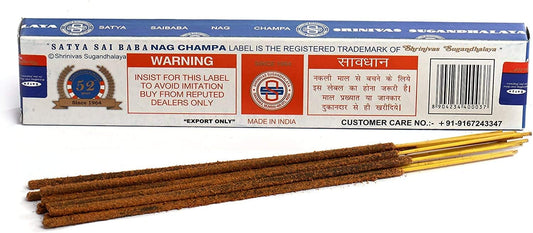 Satya Sai Baba Nag Champa Incense Sticks 3-Pack