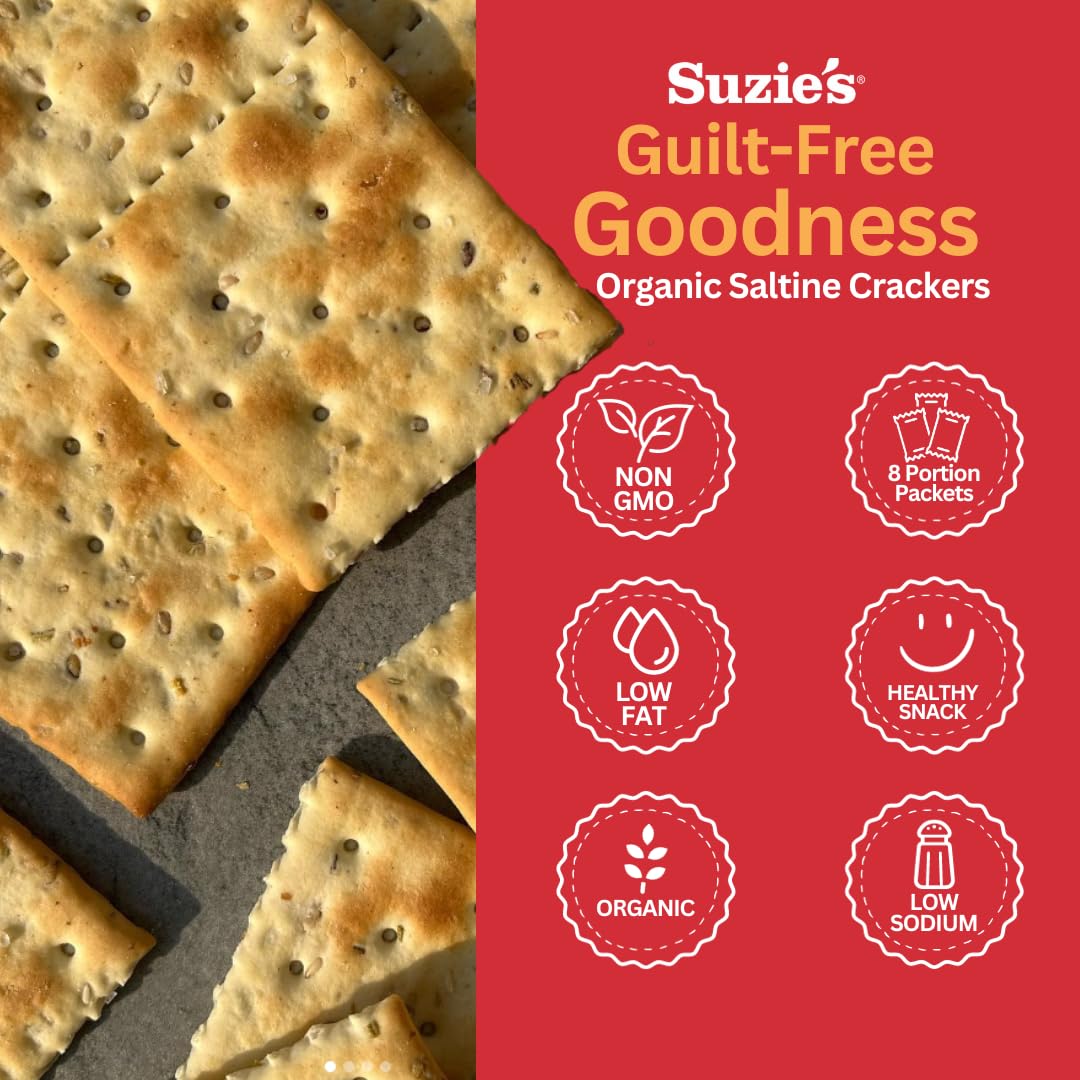 Suzie’s Organic Saltine Crackers with Extra Virgin Olive Oil