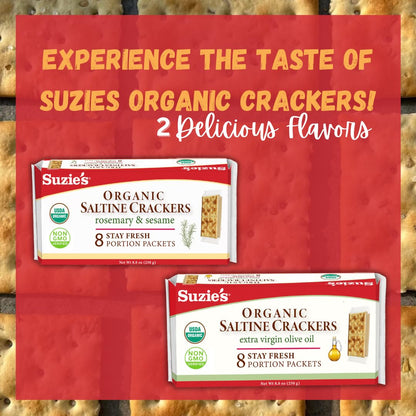 Suzie’s Organic Saltine Crackers with Extra Virgin Olive Oil