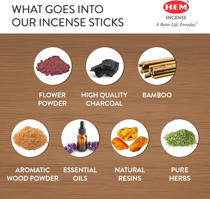 HEM Egyptian Musk Incense – Box of Six 20 Gram Tubes