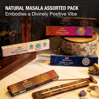 HEM Tantra Incense Sticks – Variety Pack (6 Packs × ~15 g)