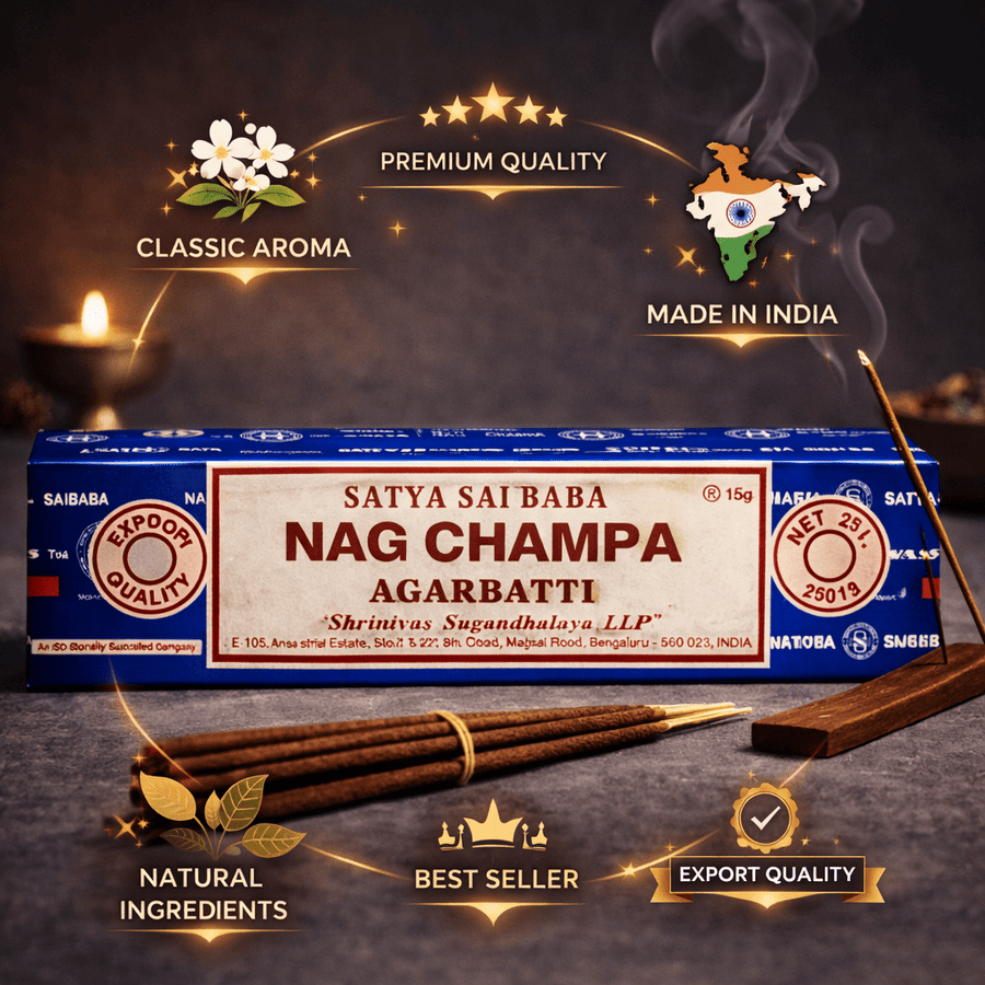 Satya Baba Nag Champa Incense – 15 g Pack - Taaf Trade LLC