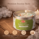 White Sage Cleansing Candle - Taaf Trade LLC